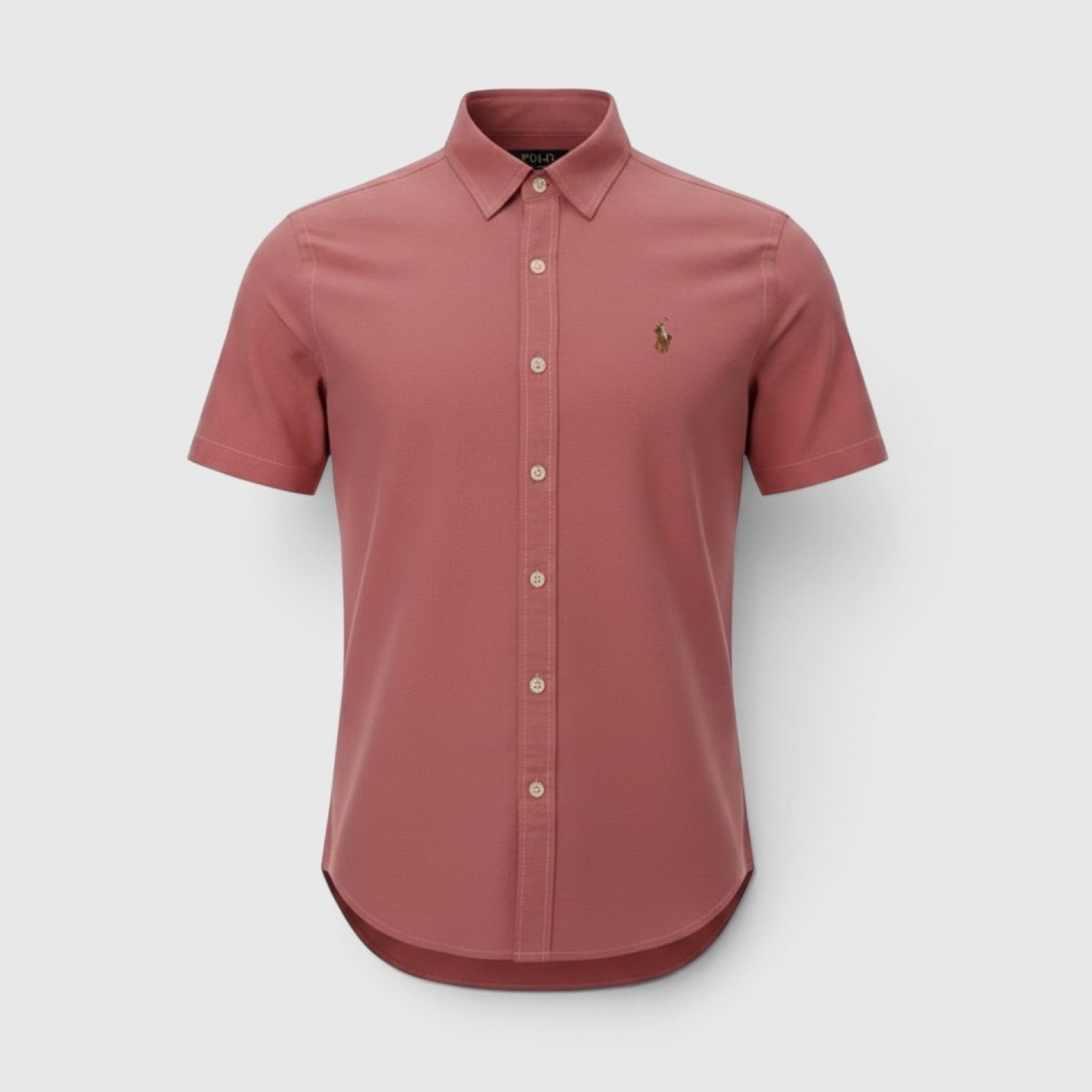 Ralph Lauren Polo Ανδρικό Πουκάμισο Κοντομάνικο Ροζ / Pre-Owned